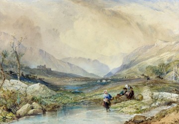 Samuel Rama Painting - Paisaje del valle escocés Samuel Bough